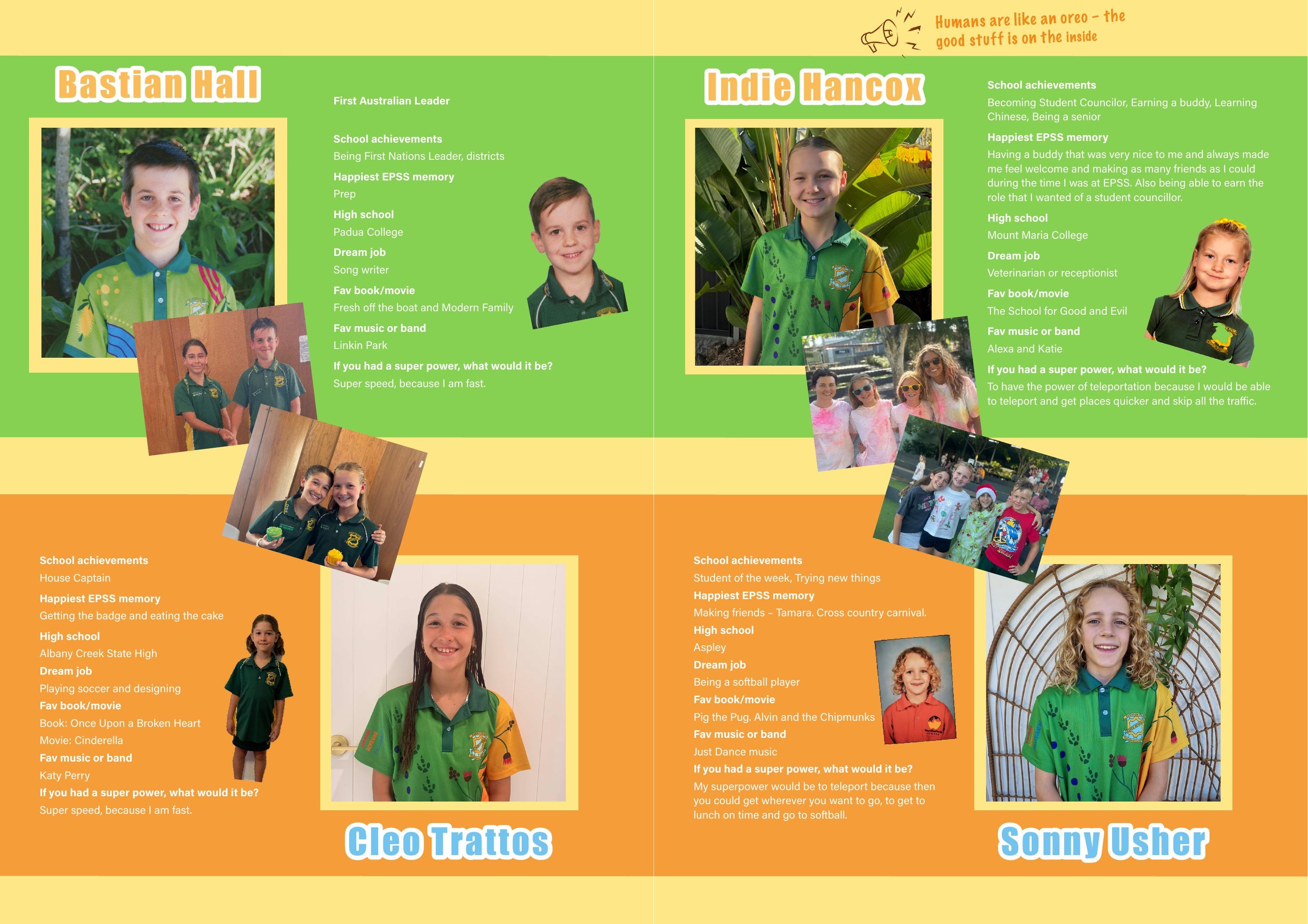 Finished Yearbook spread with its flexible column structure highlighted